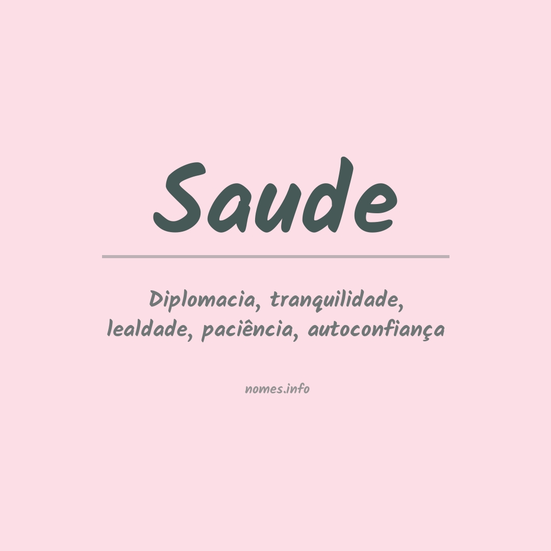 Significado do nome Saude