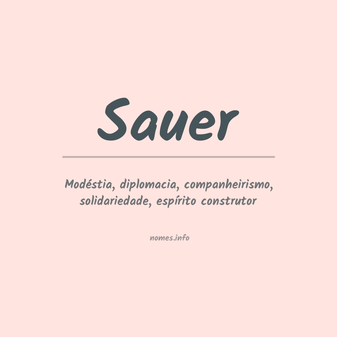 Significado do nome Sauer