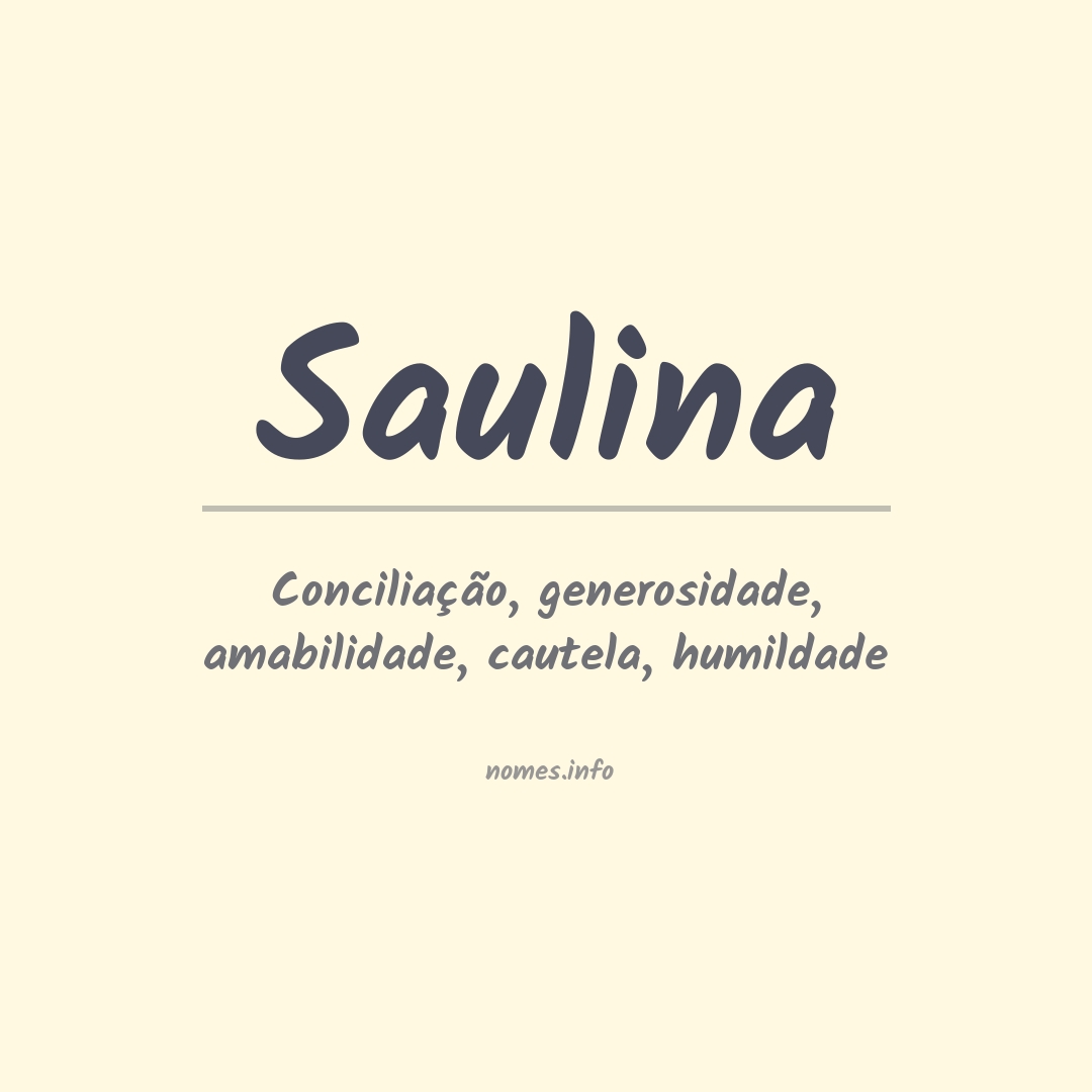 Significado do nome Saulina