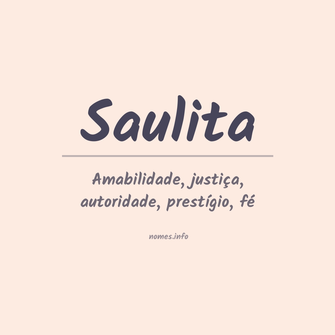 Significado do nome Saulita