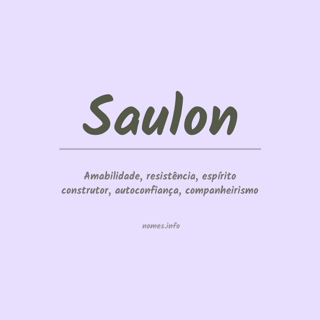 Significado do nome Saulon