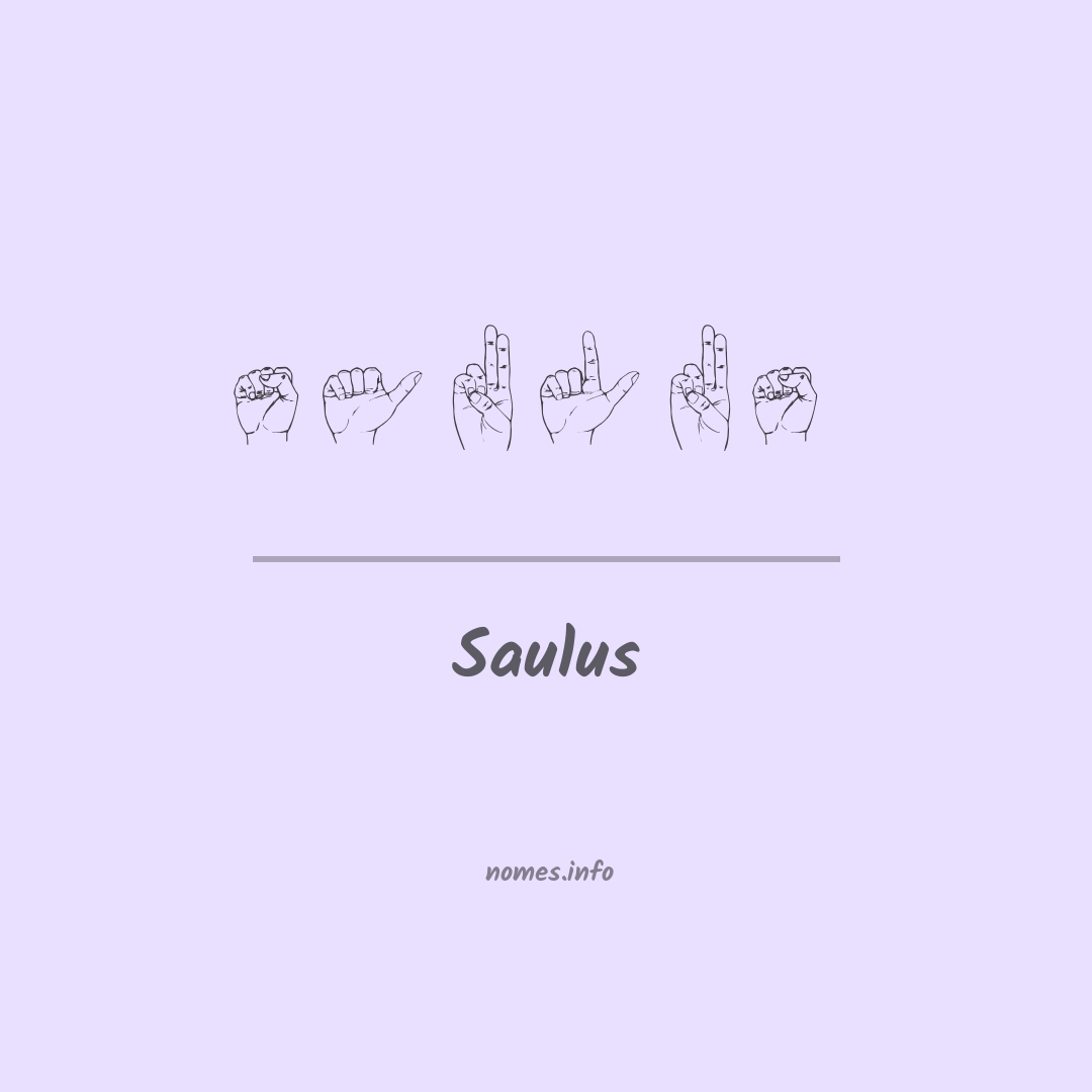 Saulus em Libras