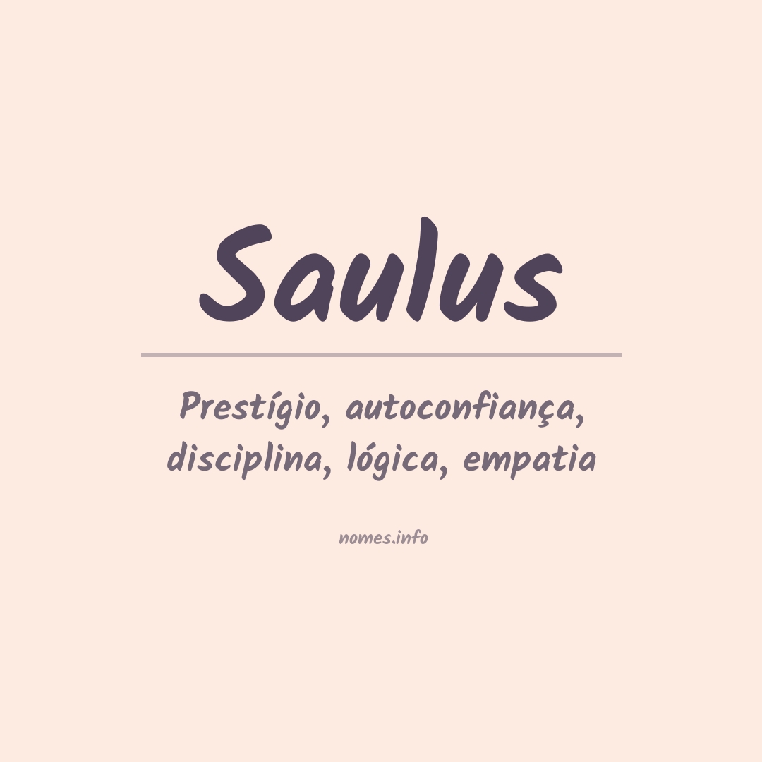 Significado do nome Saulus