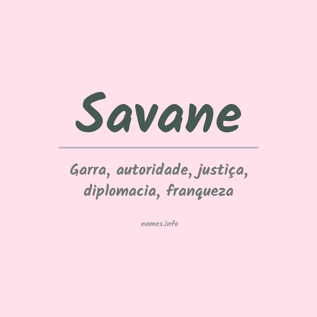 Significado do nome Savane