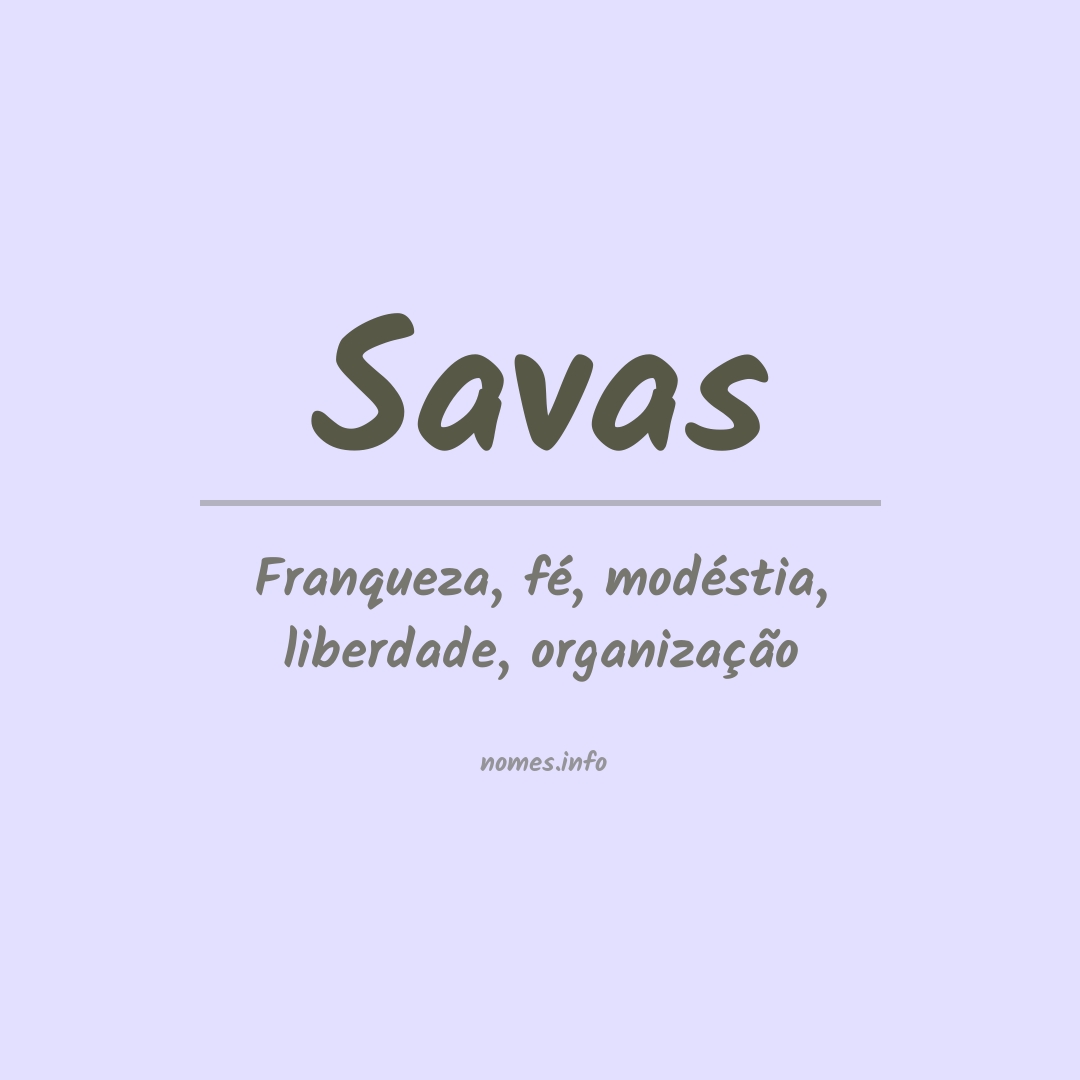 Significado do nome Savas