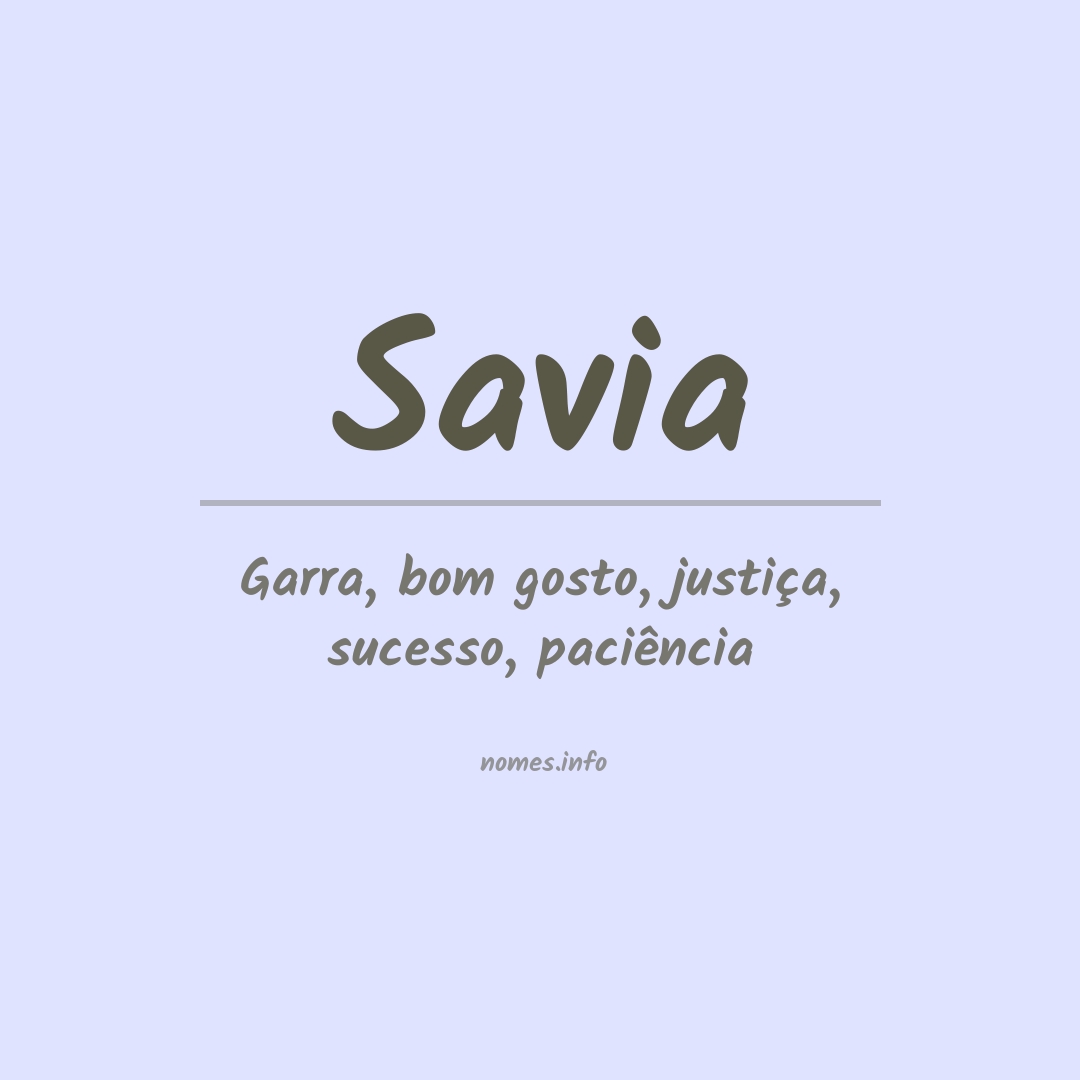 Significado do nome Savia