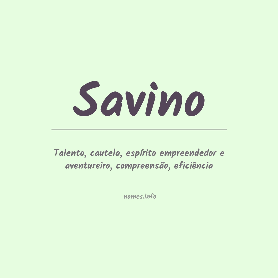 Significado do nome Savino