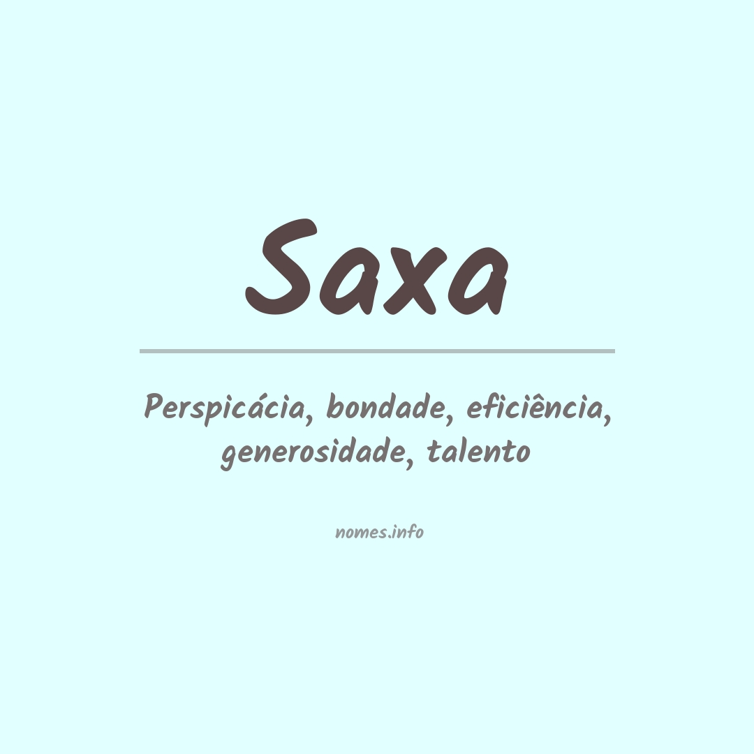 Significado do nome Saxa
