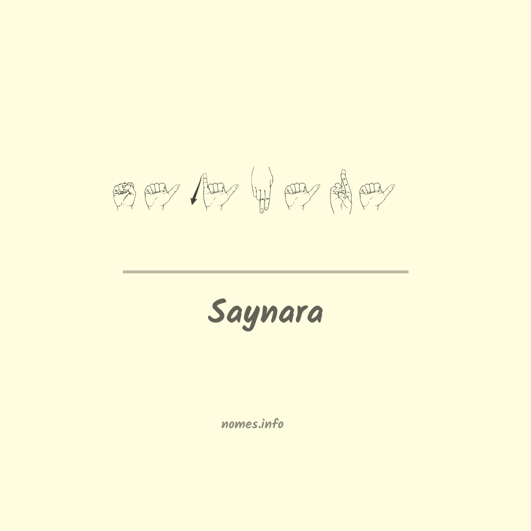 Saynara em Libras