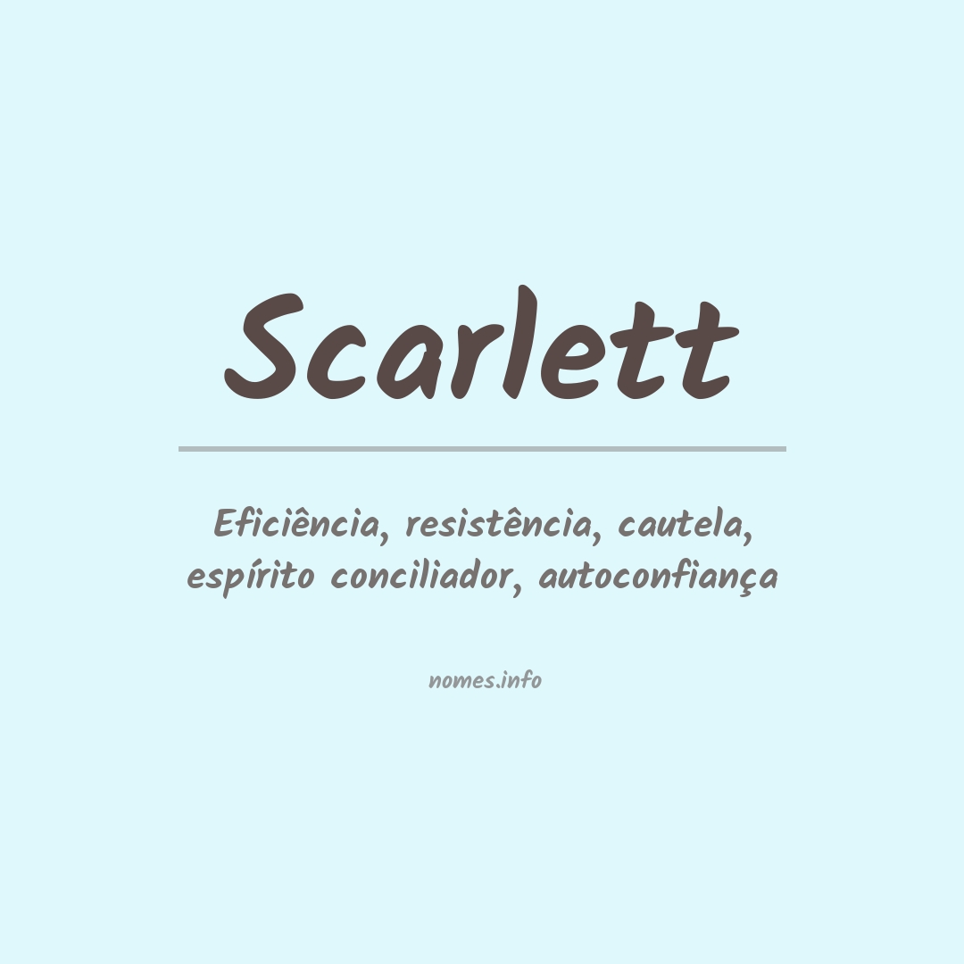 Significado do nome Scarlett