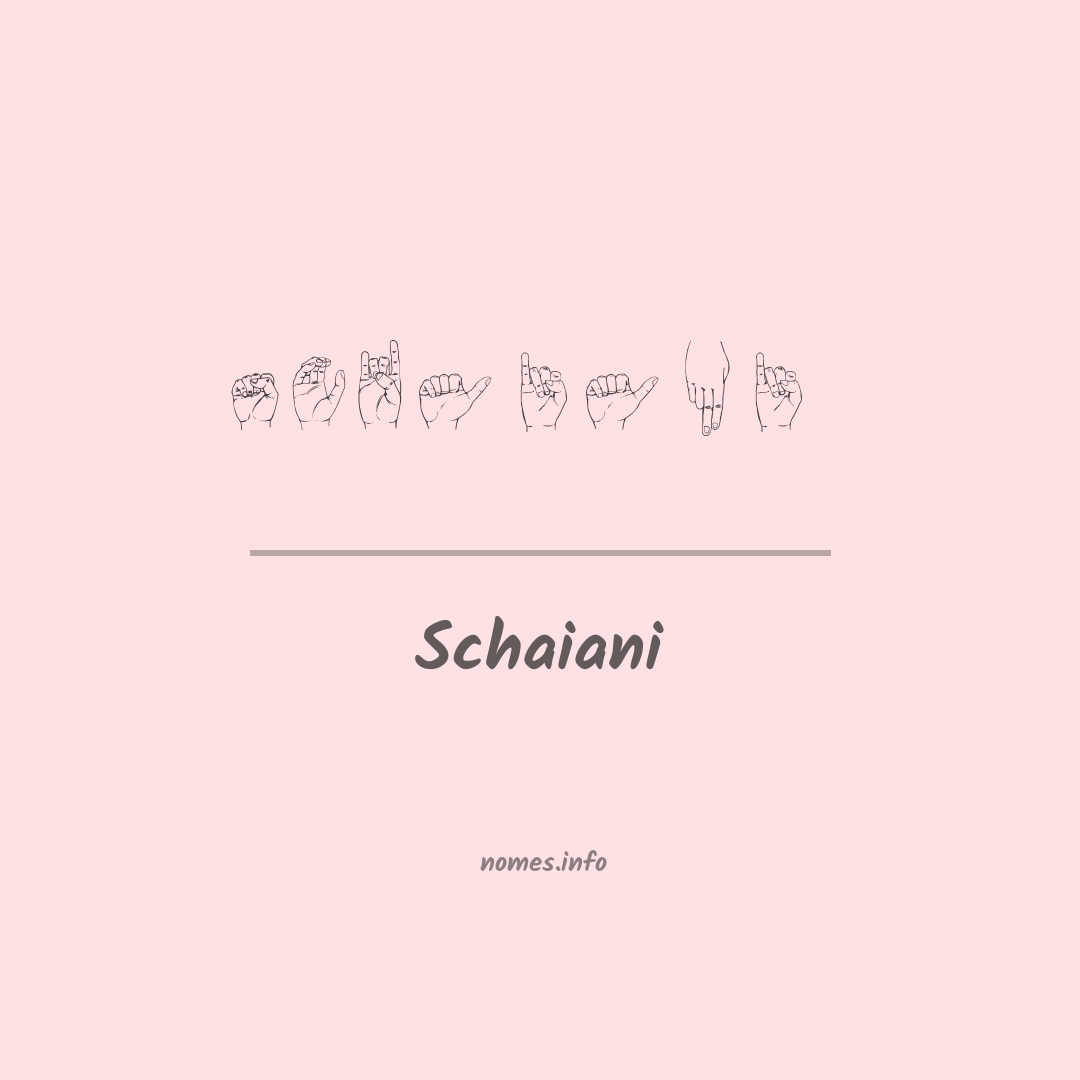 Schaiani em Libras