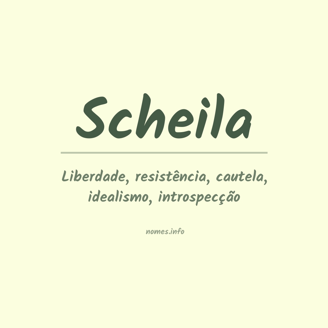 Significado do nome Scheila
