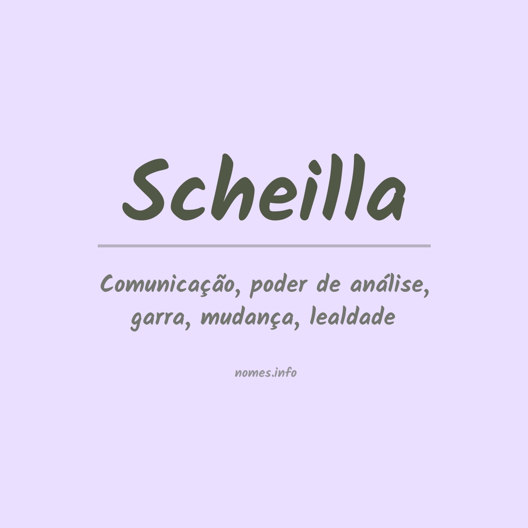 Significado do nome Scheilla