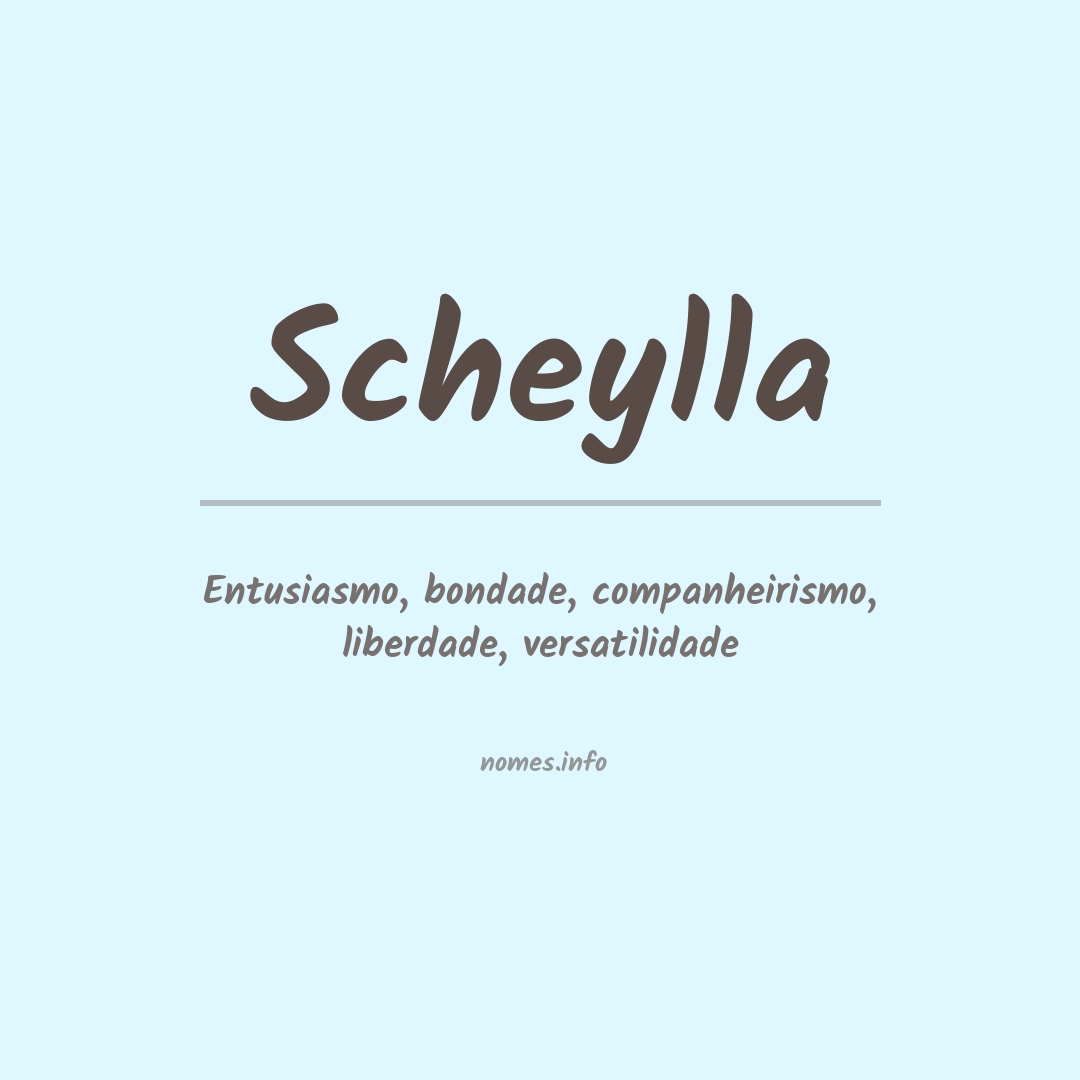 Significado do nome Scheylla