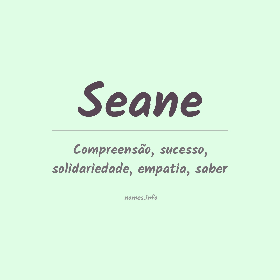 Significado do nome Seane