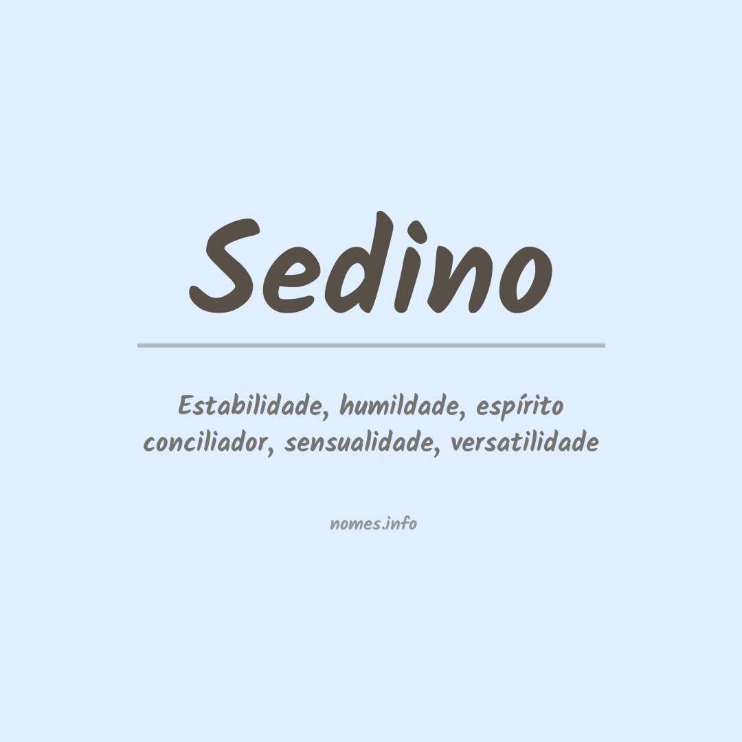 Significado do nome Sedino