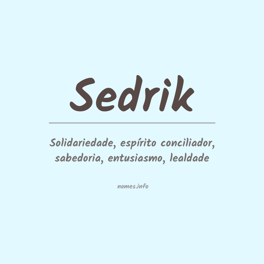 Significado do nome Sedrik