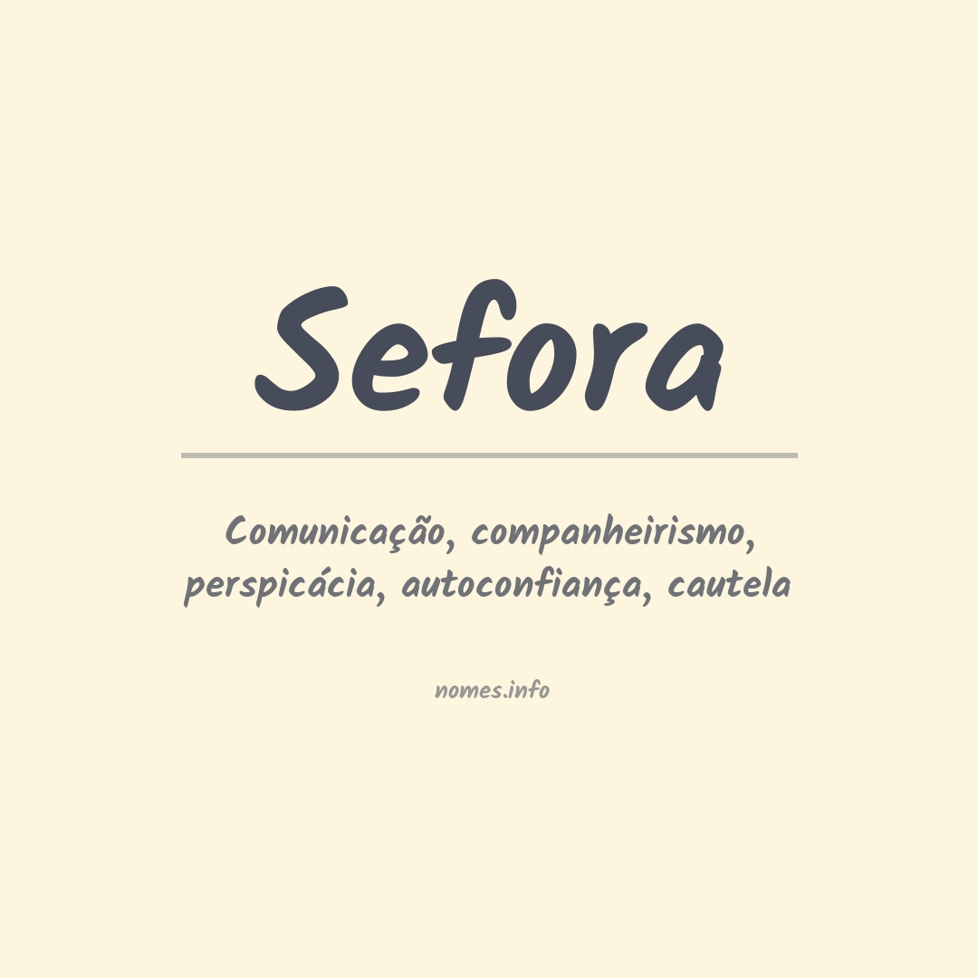 Significado do nome Sefora