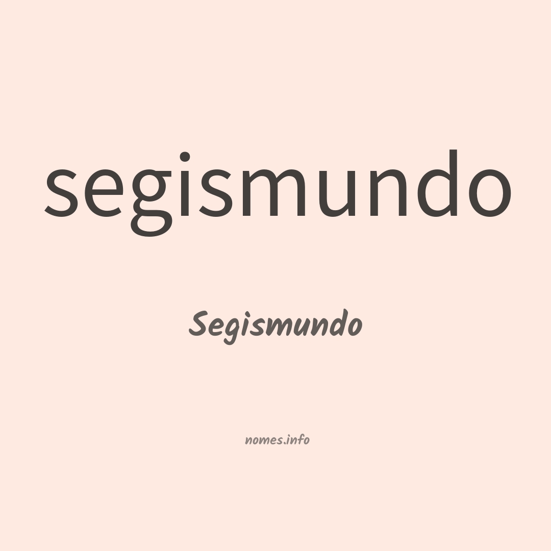 Segismundo em chinês
