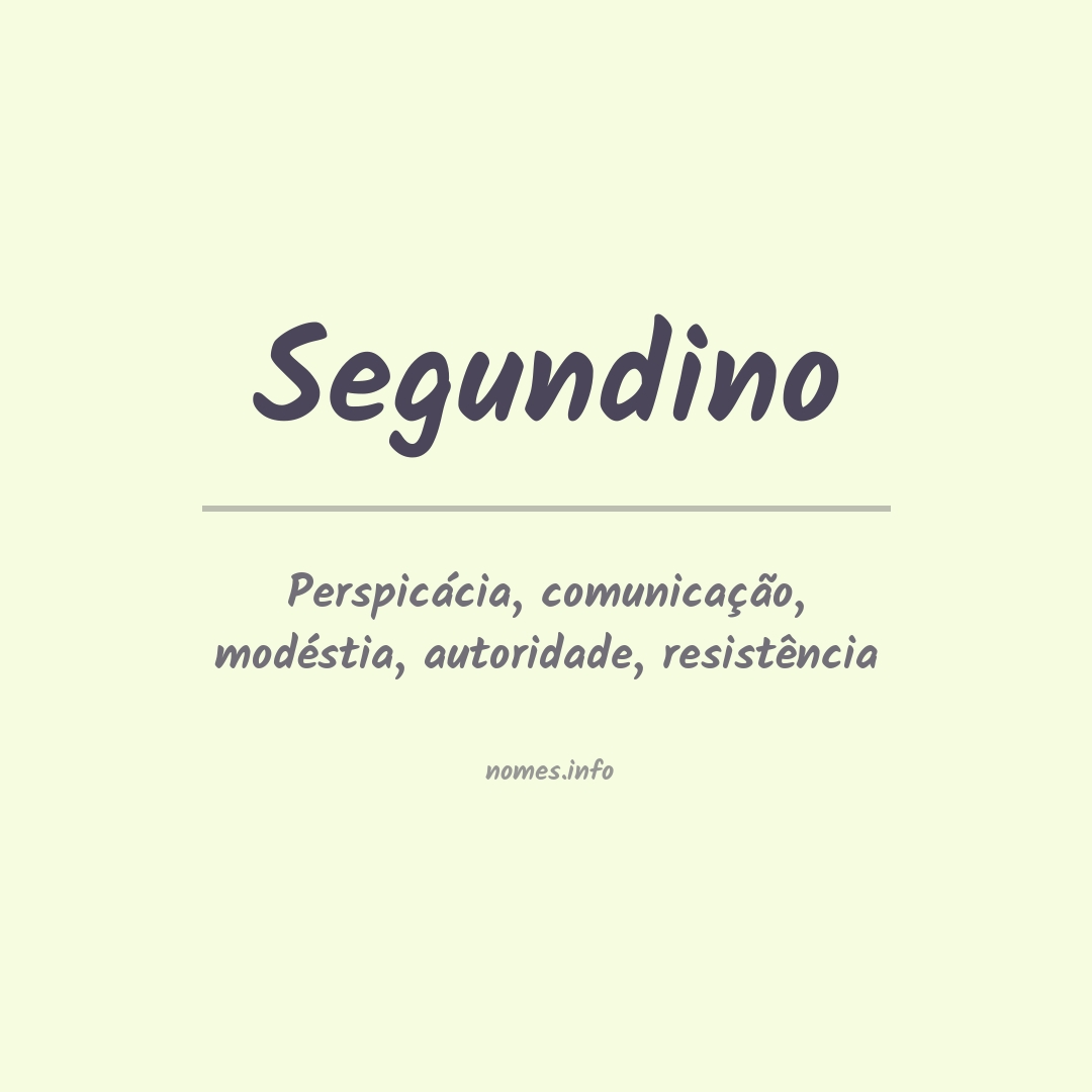 Significado do nome Segundino