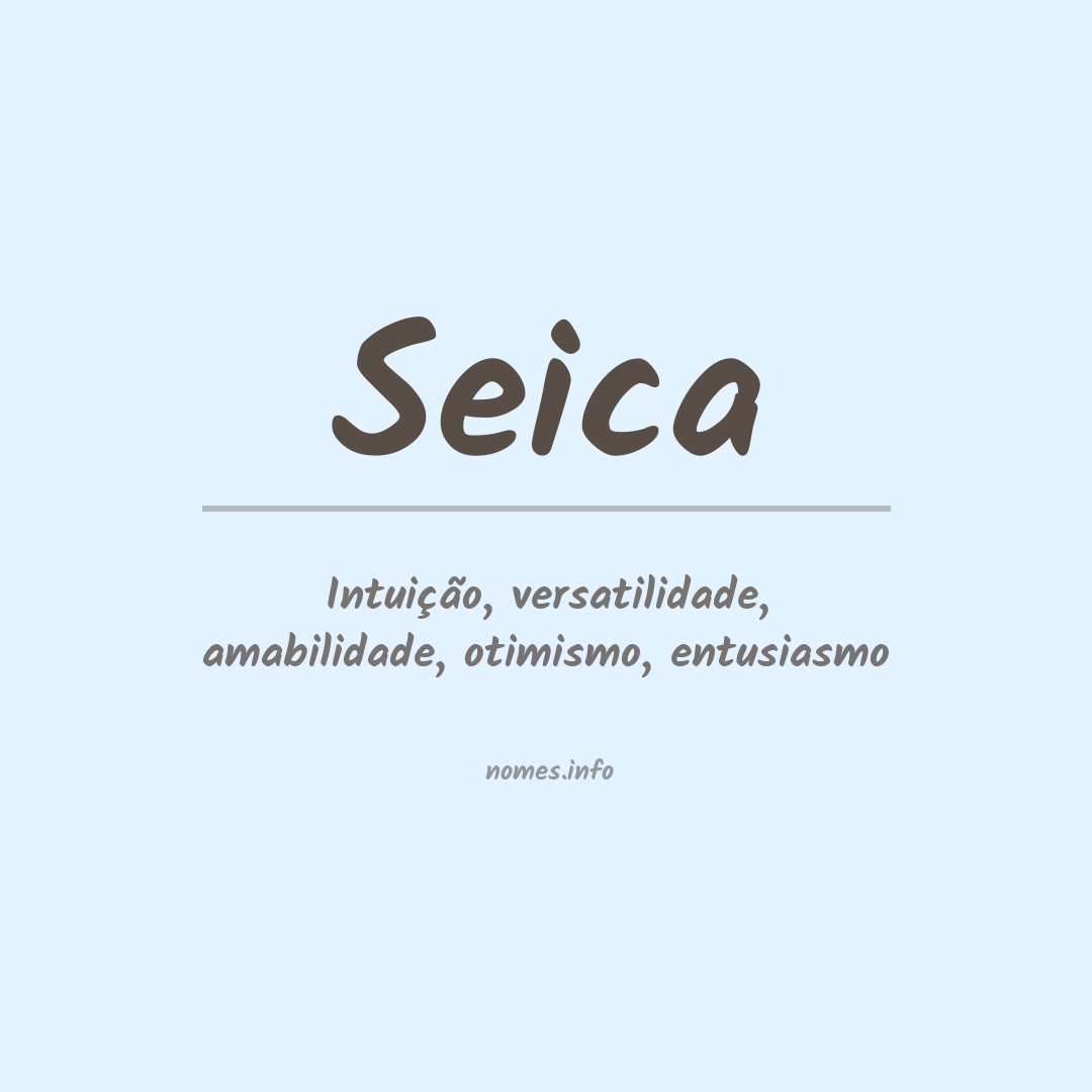 Significado do nome Seica