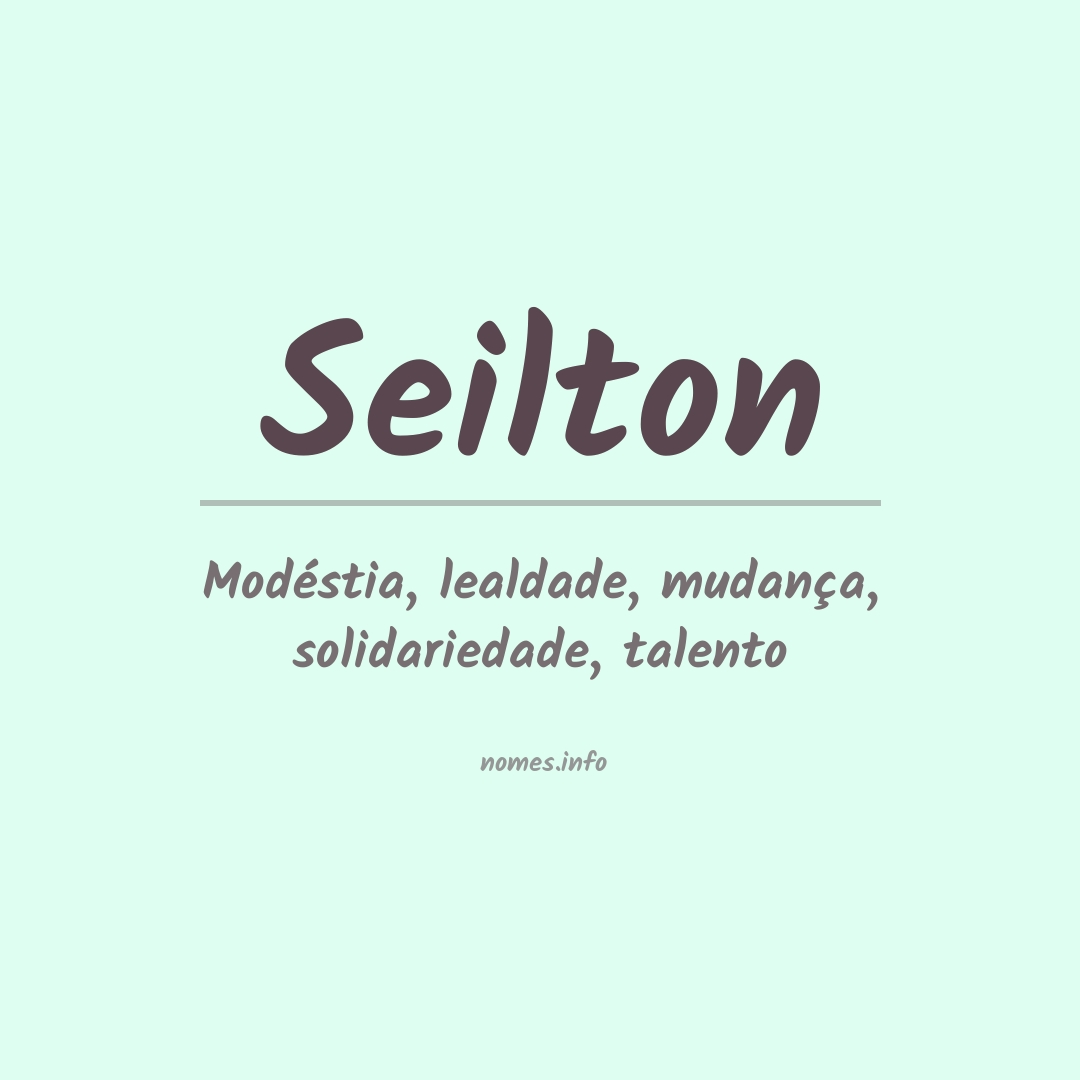 Significado do nome Seilton