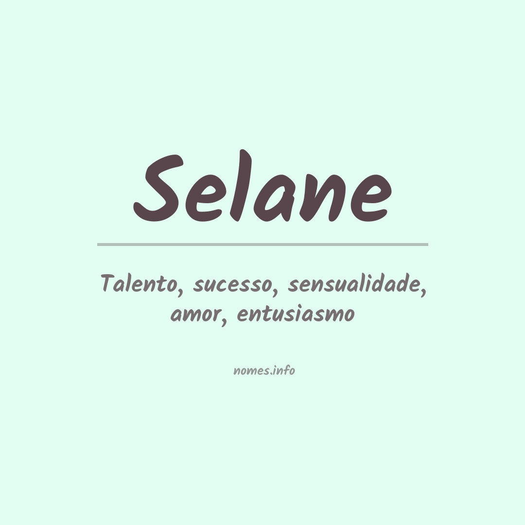 Significado do nome Selane