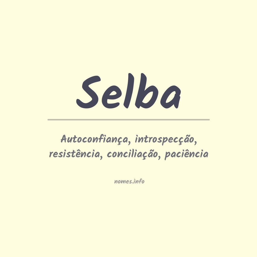 Significado do nome Selba