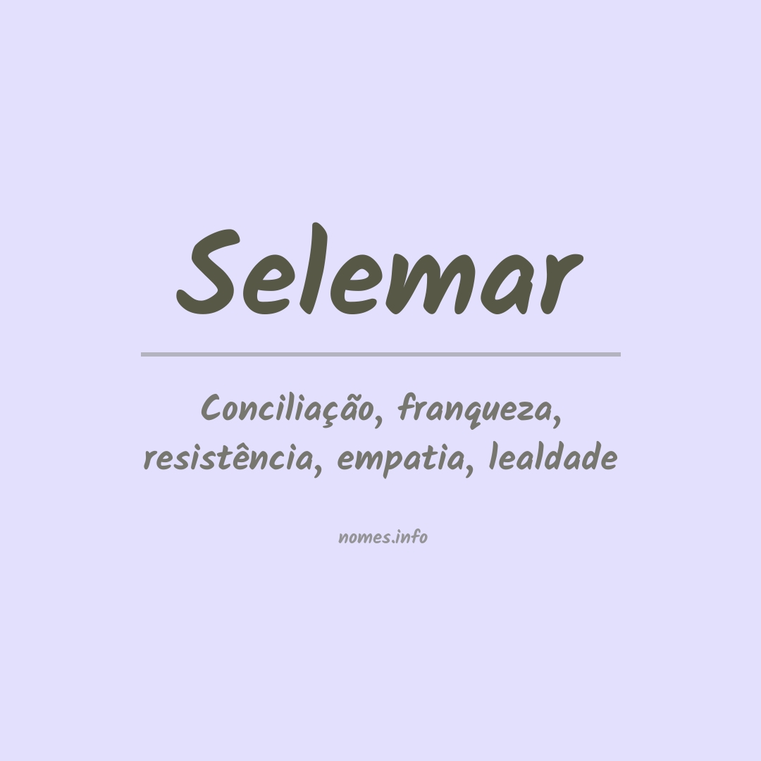 Significado do nome Selemar