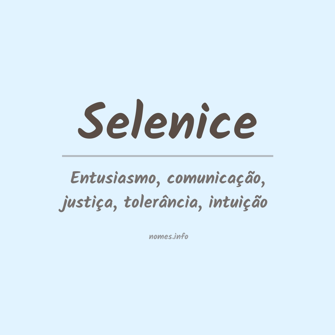 Significado do nome Selenice