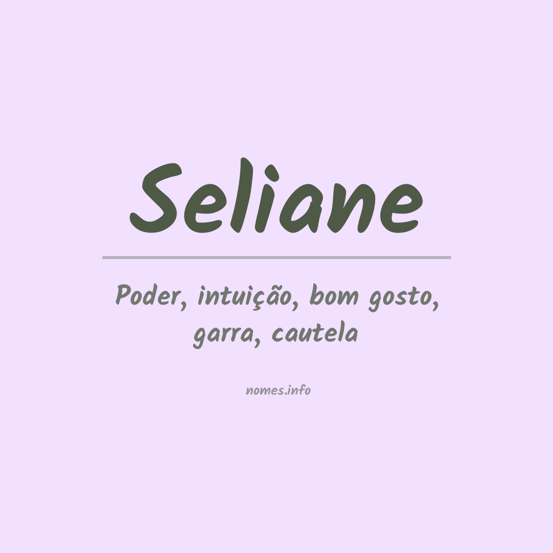 Significado do nome Seliane