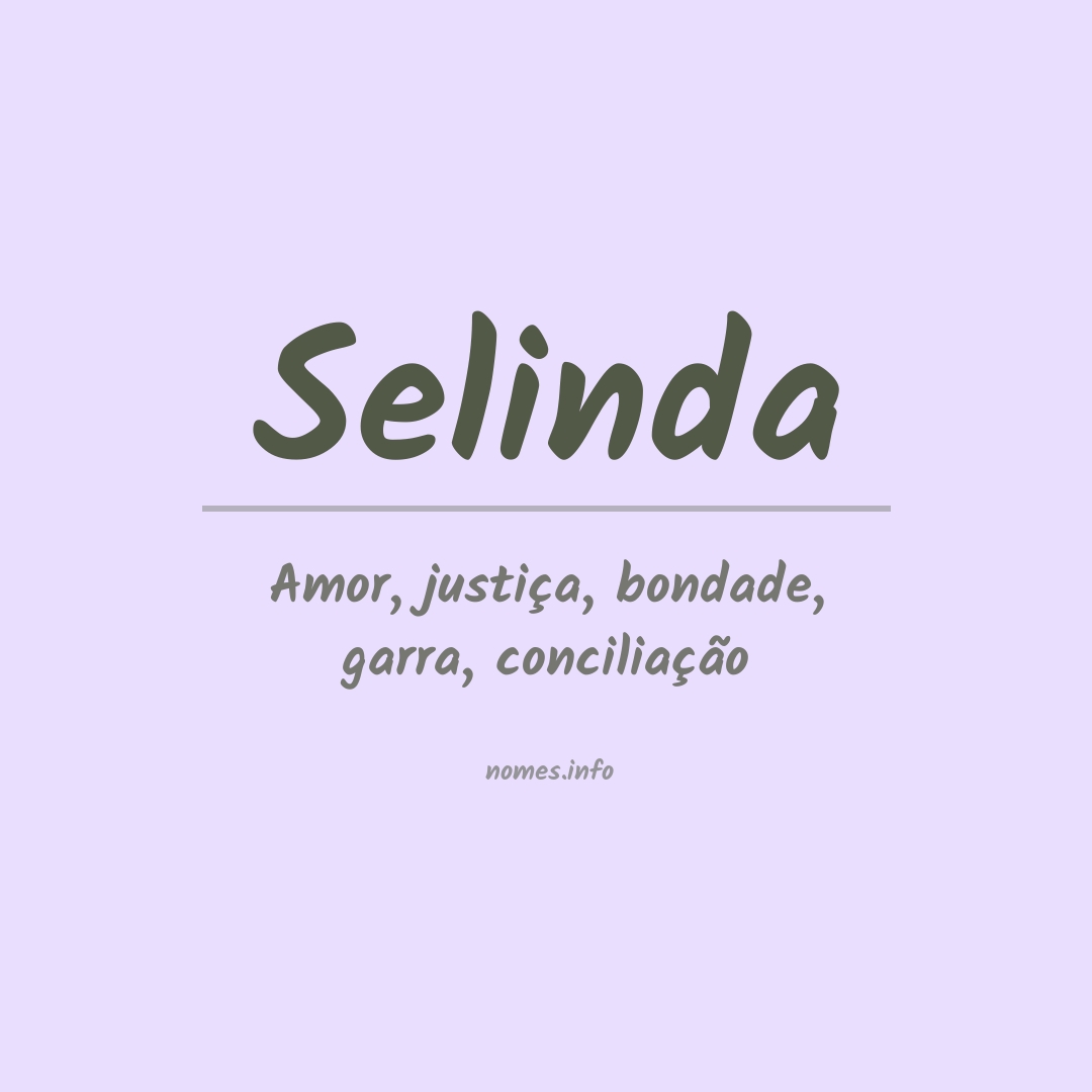 Significado do nome Selinda