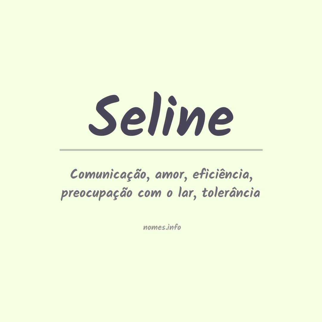 Significado do nome Seline