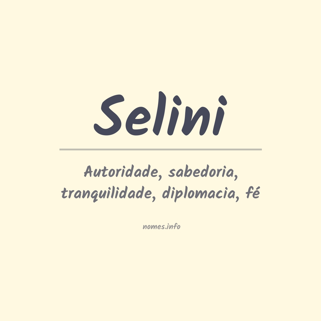 Significado do nome Selini