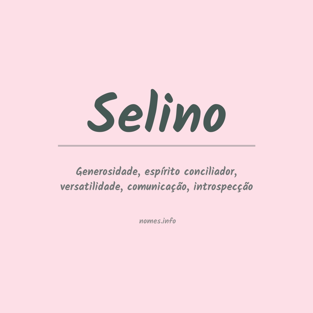 Significado do nome Selino