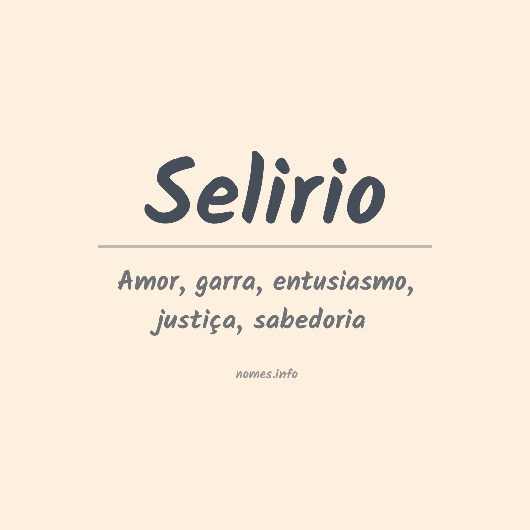 Significado do nome Selirio