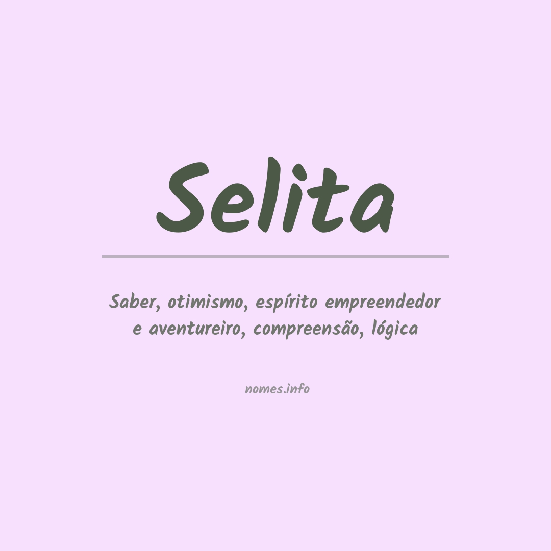 Significado do nome Selita