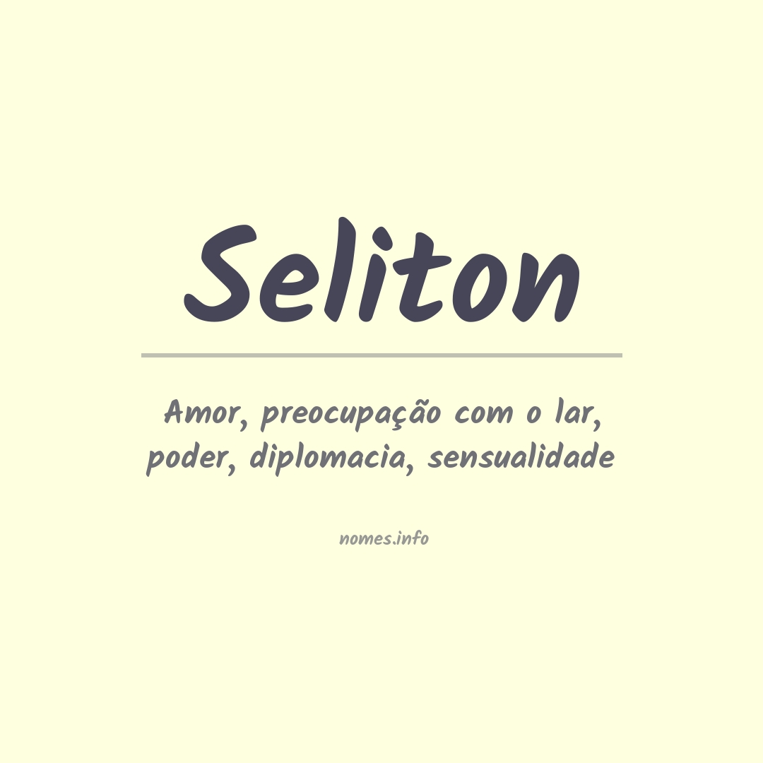 Significado do nome Seliton