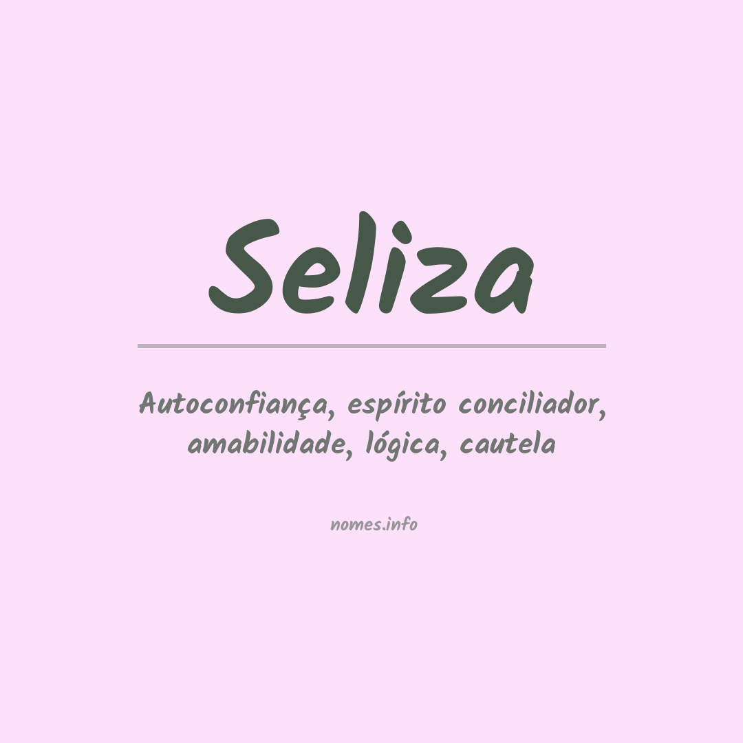 Significado do nome Seliza