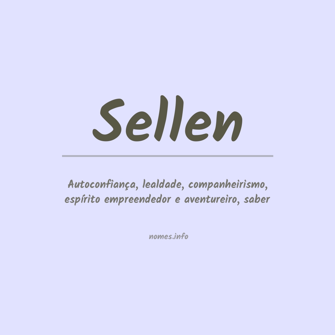 Significado do nome Sellen