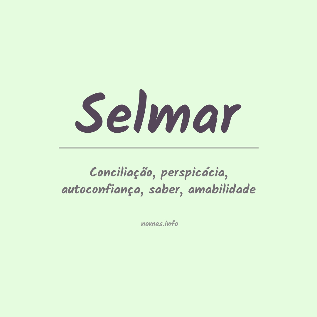 Significado do nome Selmar