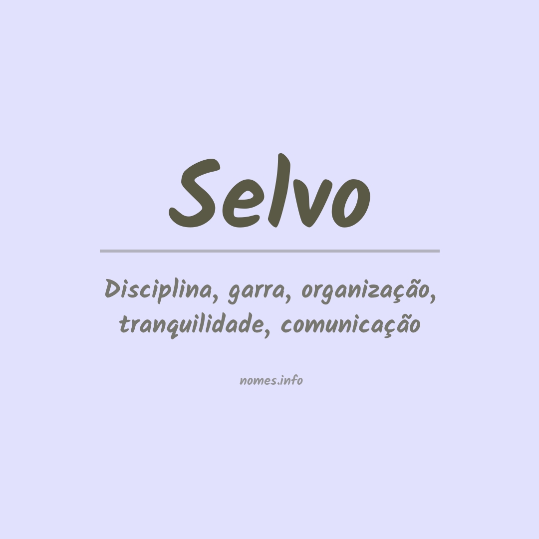 Significado do nome Selvo