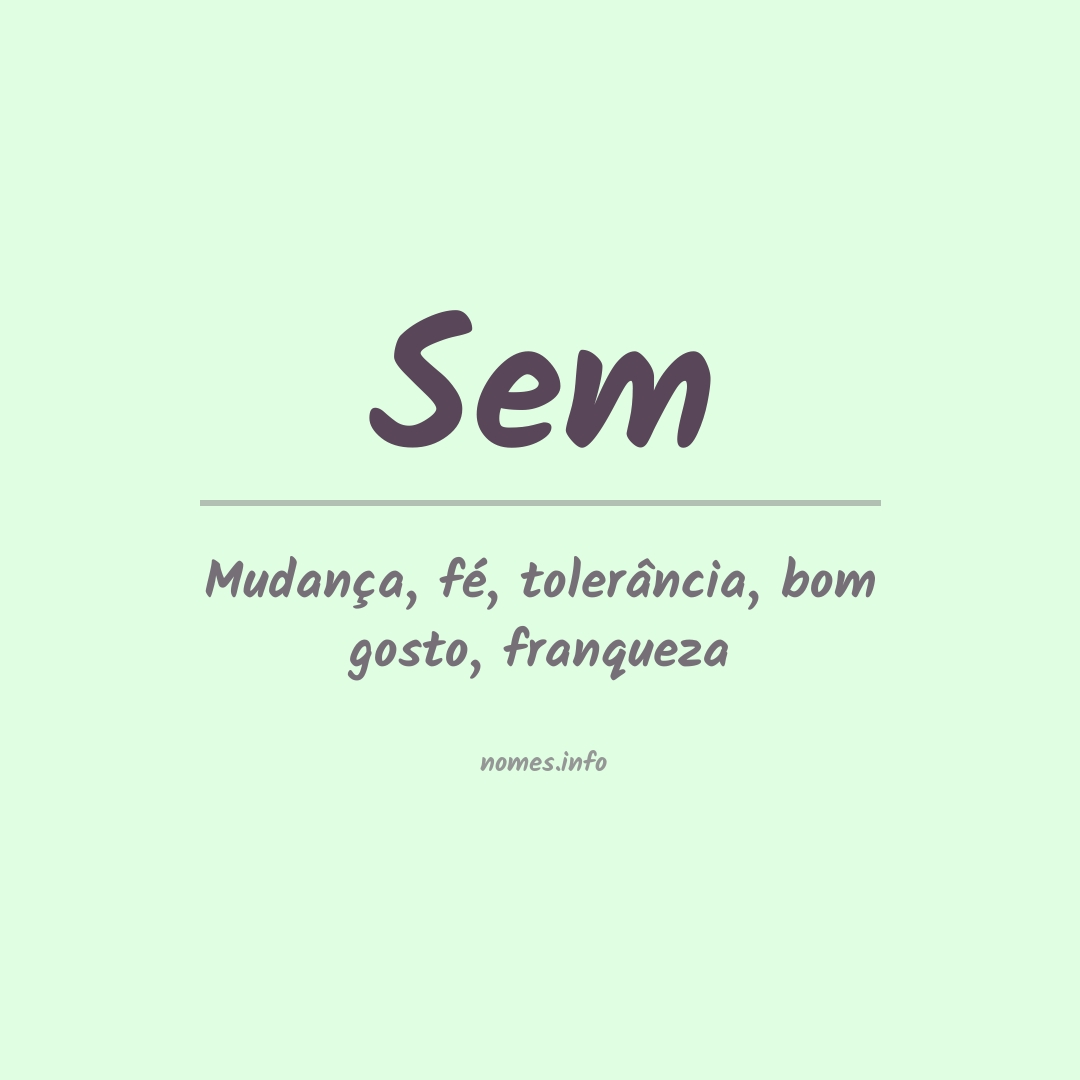 Significado do nome Sem