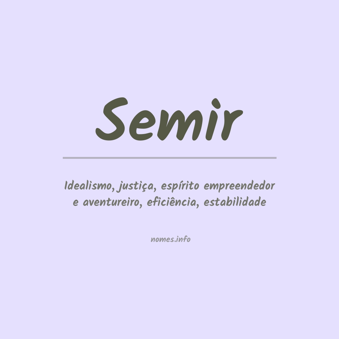 Significado do nome Semir