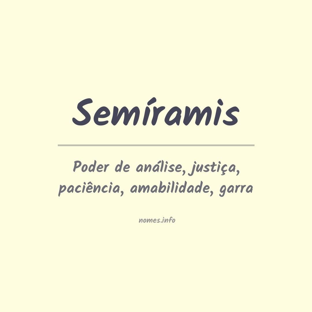 Significado do nome Semíramis
