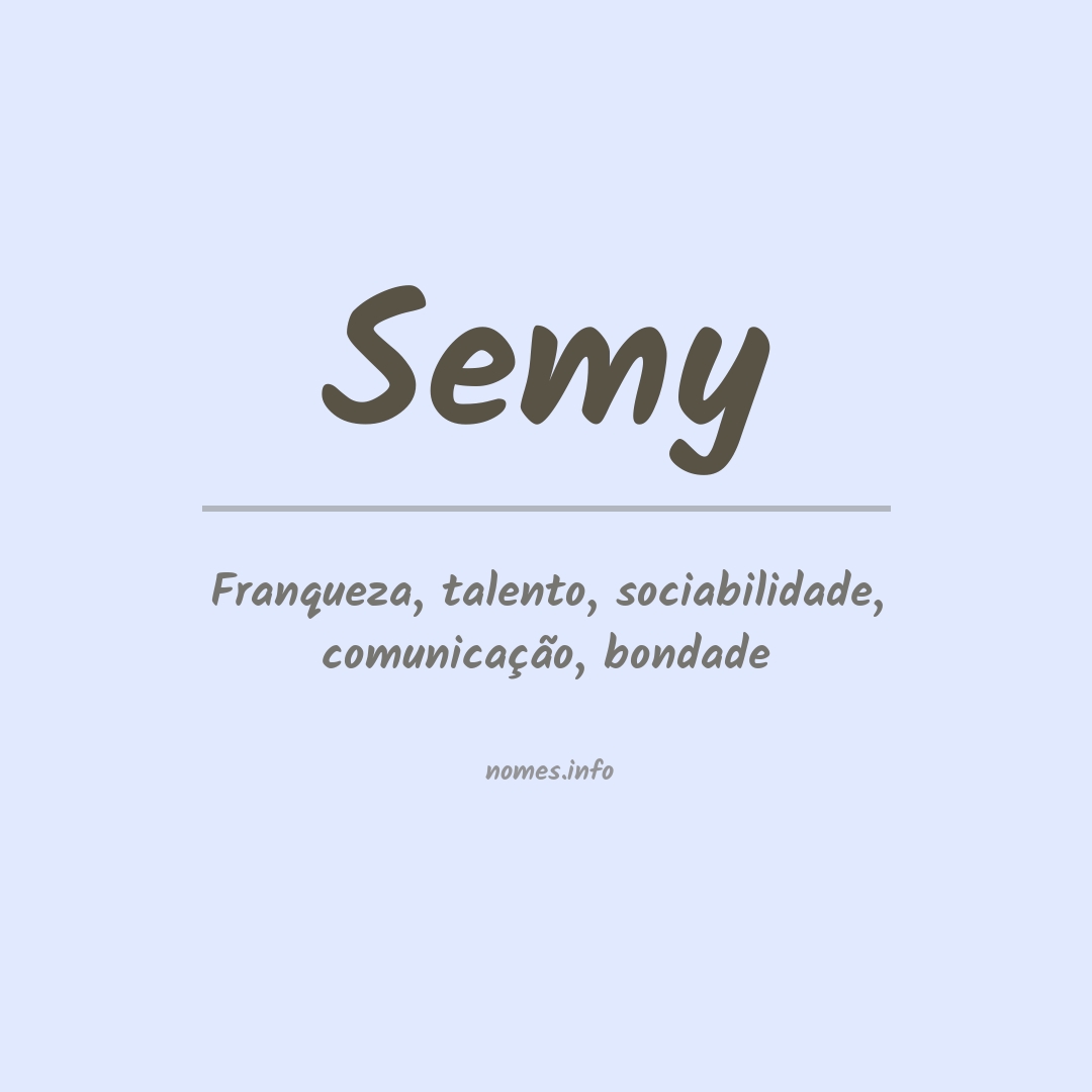 Significado do nome Semy