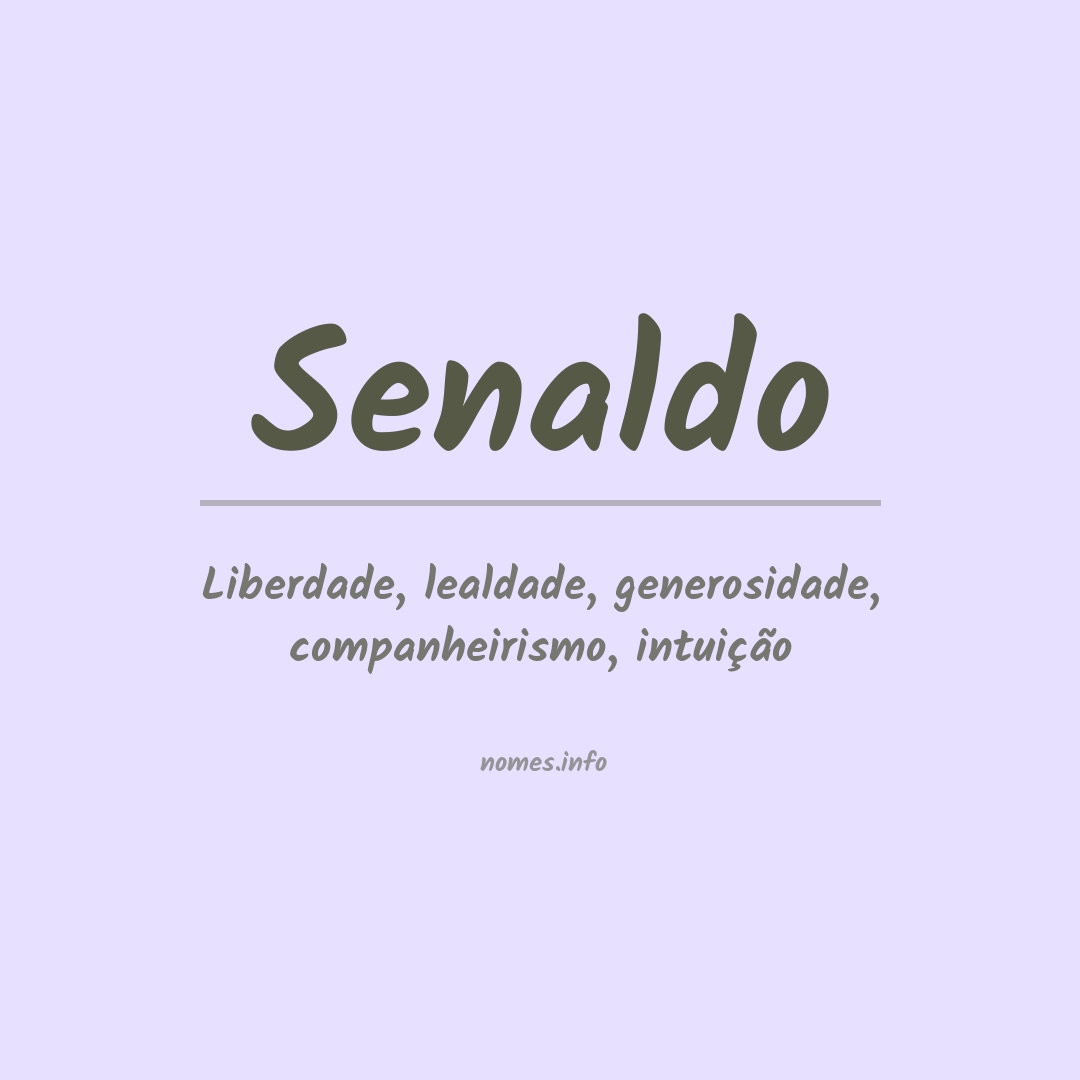 Significado do nome Senaldo