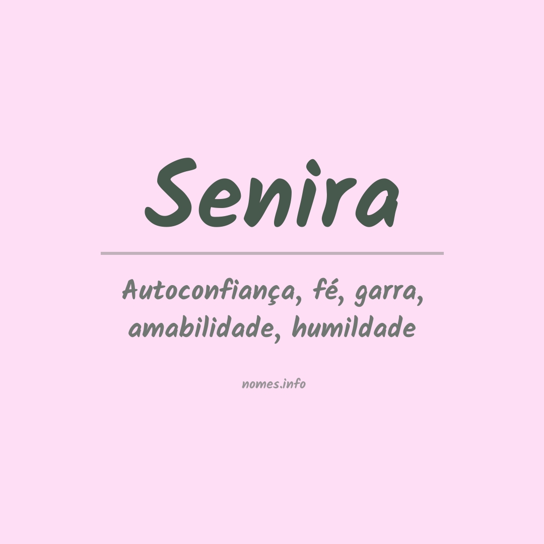 Significado do nome Senira
