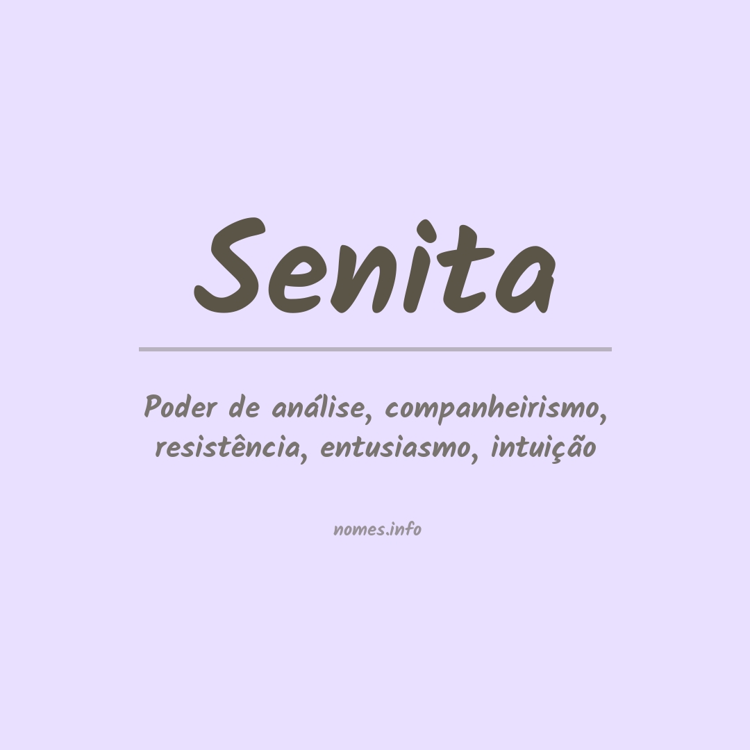 Significado do nome Senita