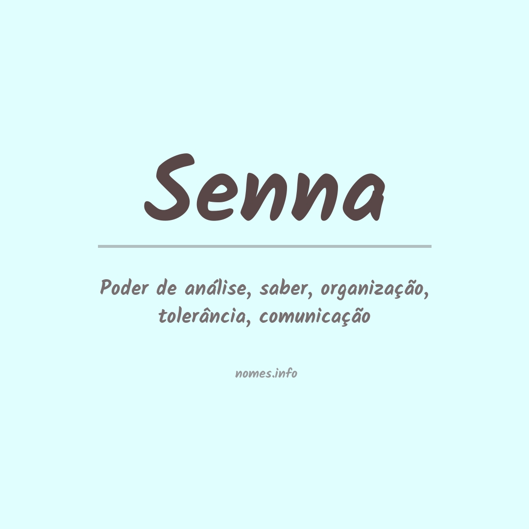 Significado do nome Senna